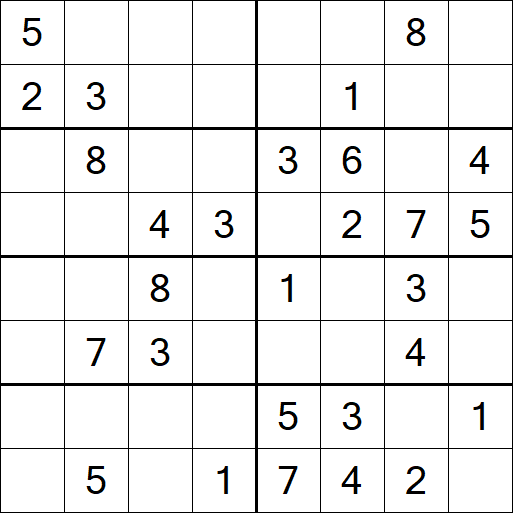 Sudoku 8x8 - Medium