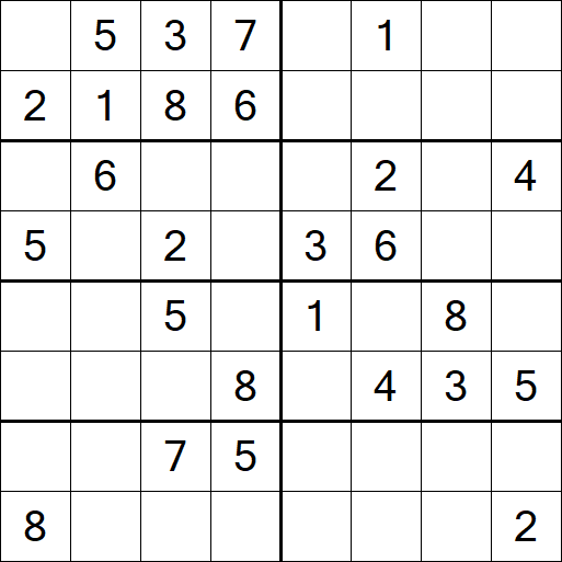 Sudoku 8x8 - Medium