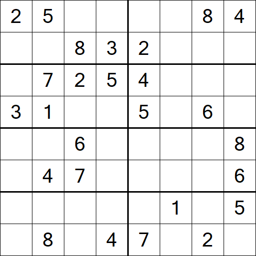 Sudoku 8x8 - Medium