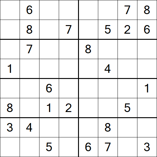 Sudoku 8x8 - Medium