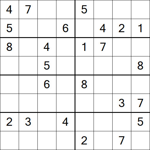 Sudoku 8x8 - Mittel