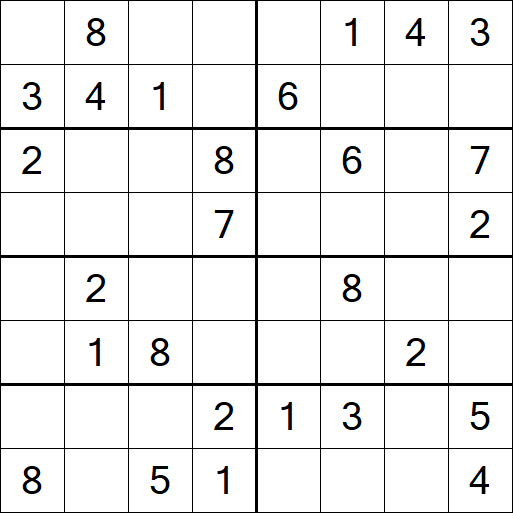 Sudoku 8x8 - Medium