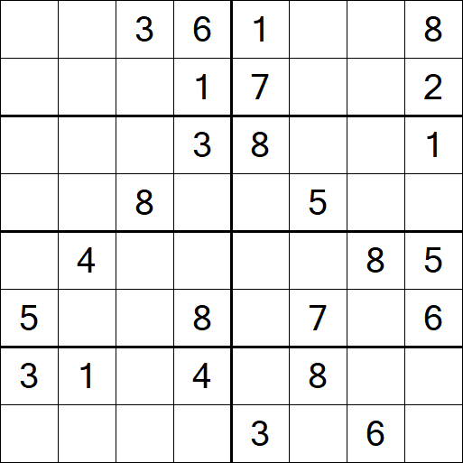 Sudoku 8x8 - Medium