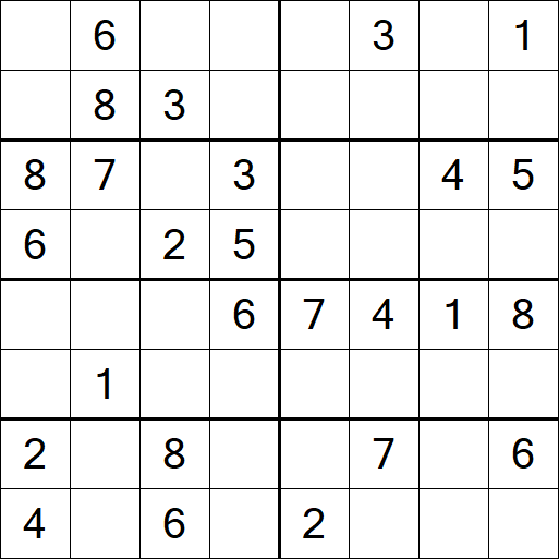 Sudoku 8x8 - Medium