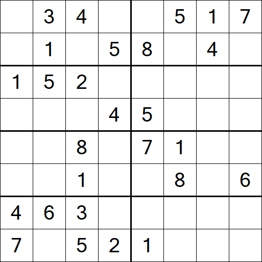 Sudoku 8x8 - Medium