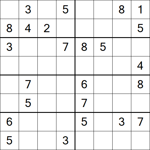 Sudoku 8x8 - Medium