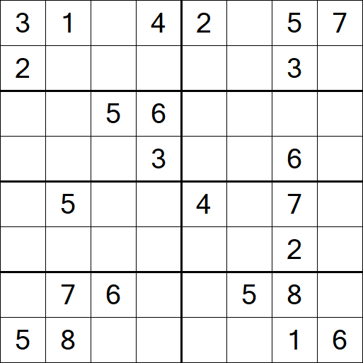 Sudoku 8x8 - Medium