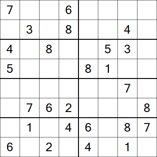Sudoku 8x8 - Médio