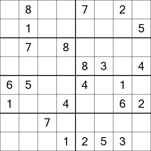 Sudoku 8x8 - Médio