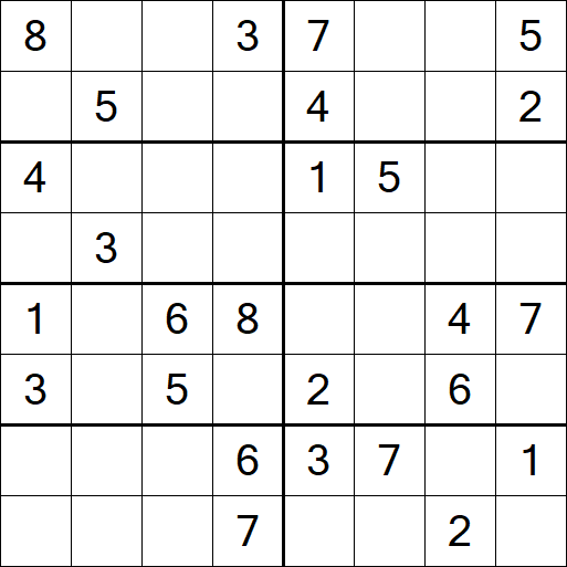Sudoku 8x8 - Médio