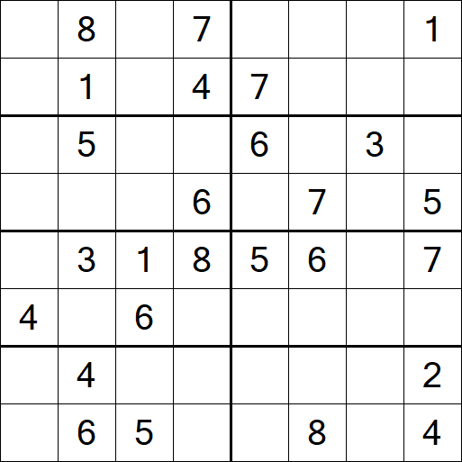 Sudoku 8x8 - Medio