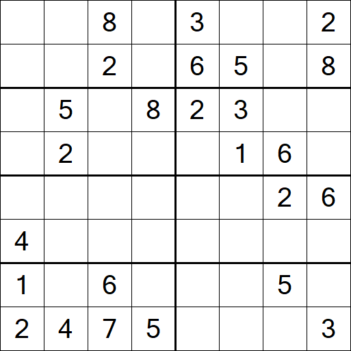 Sudoku 8x8 - Medio