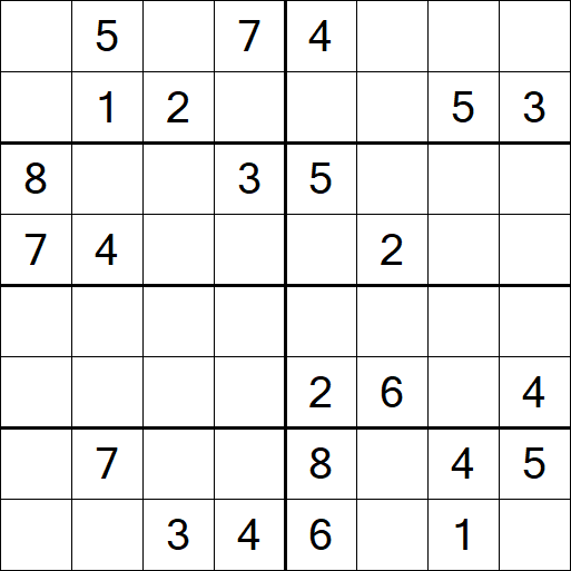 Sudoku 8x8 - Medio
