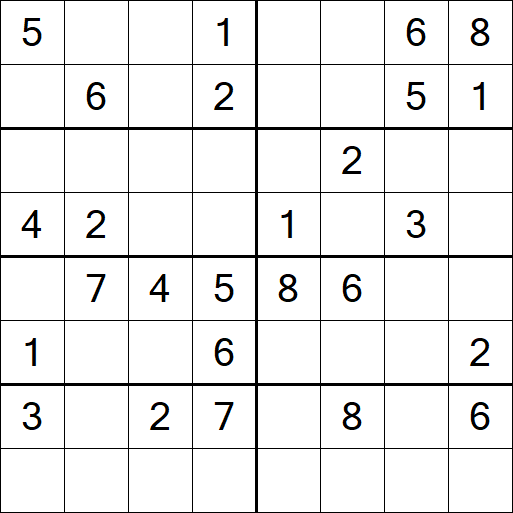 Sudoku 8x8 - Medio