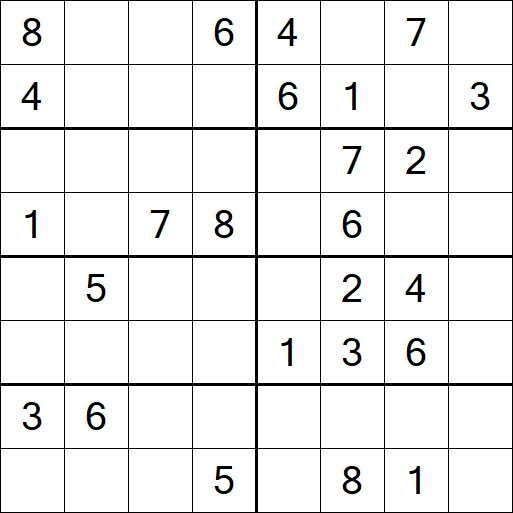 Sudoku 8x8 - Medio