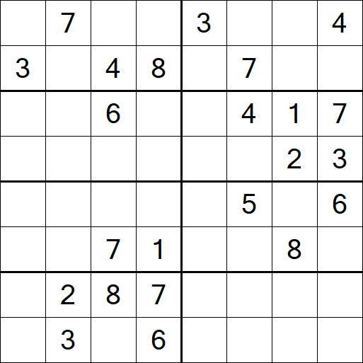 Sudoku 8x8 - Medio