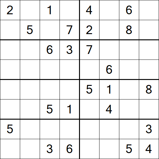 Sudoku 8x8 - Medio