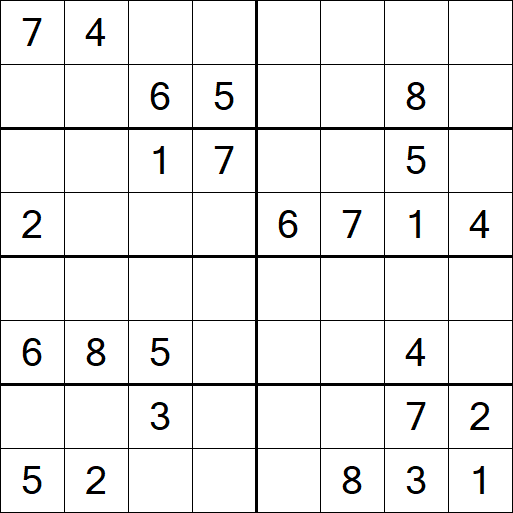 Sudoku 8x8 - Medio