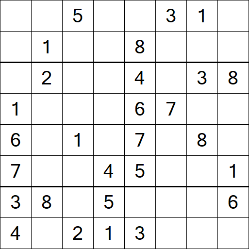 Sudoku 8x8 - Medio
