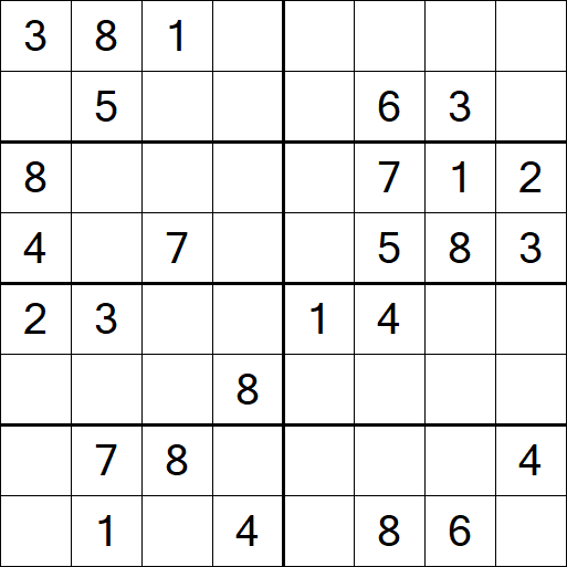 Sudoku 8x8 - Medio