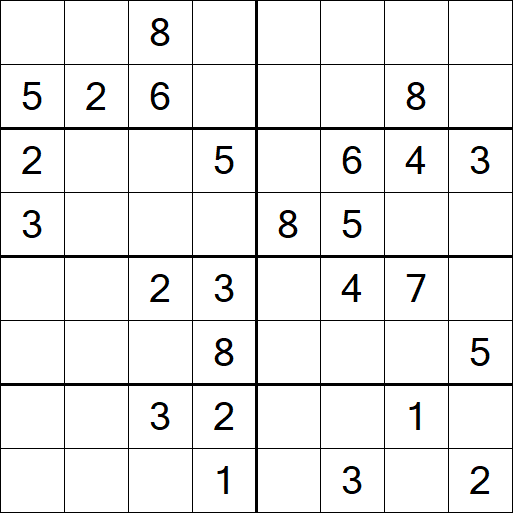 Sudoku 8x8 - Medio