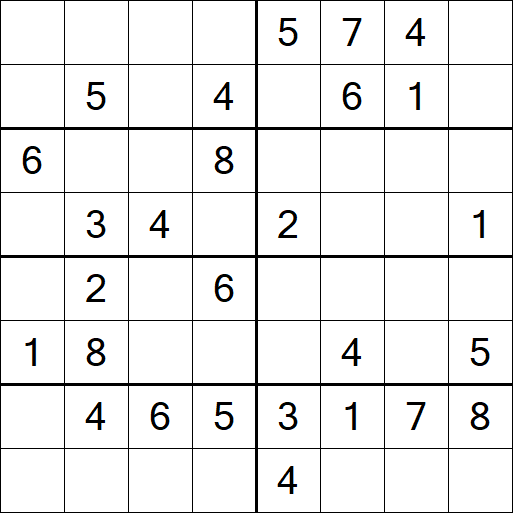 Sudoku 8x8 - Medio