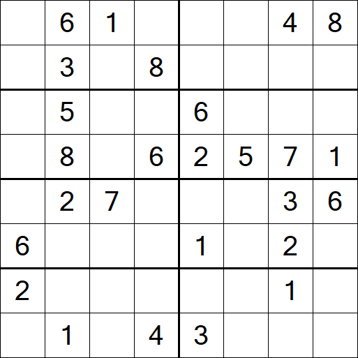 Sudoku 8x8 - Medio
