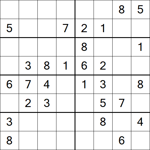 Sudoku 8x8 - Medio