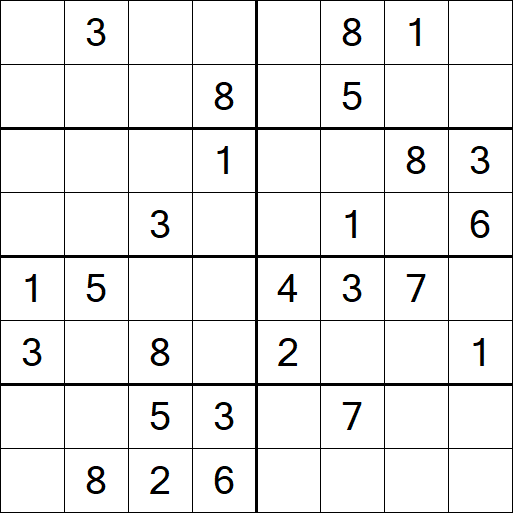 Sudoku 8x8 - Medio