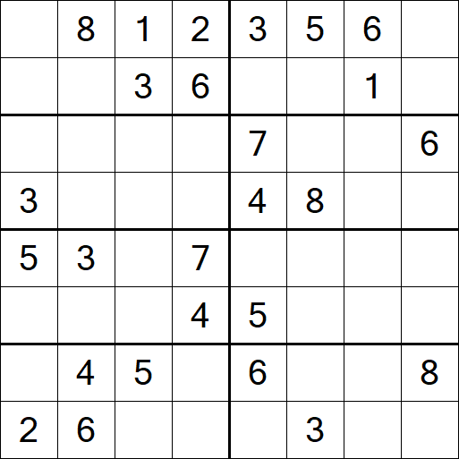 Sudoku 8x8 - Medio