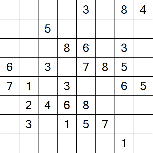 Sudoku 8x8 - Medio