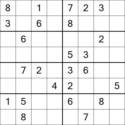 Sudoku 8x8 - Medio