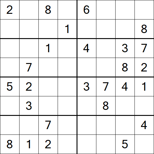 Sudoku 8x8 - Medio