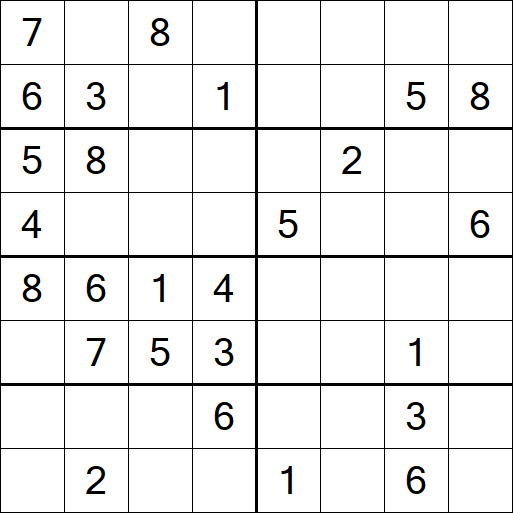 Sudoku 8x8 - Medio