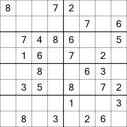 Sudoku 8x8 - Medio