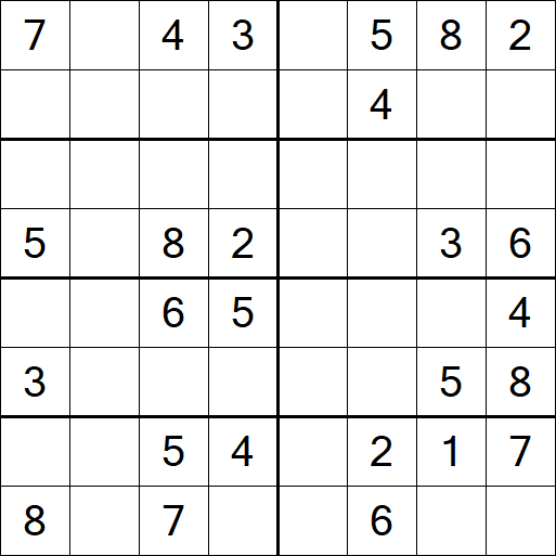 Sudoku 8x8 - Medio
