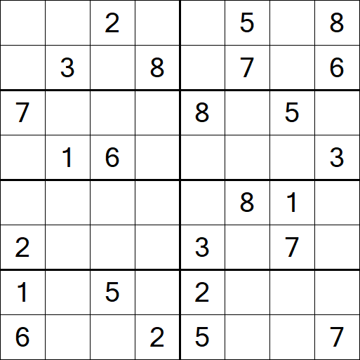 Sudoku 8x8 - Medio