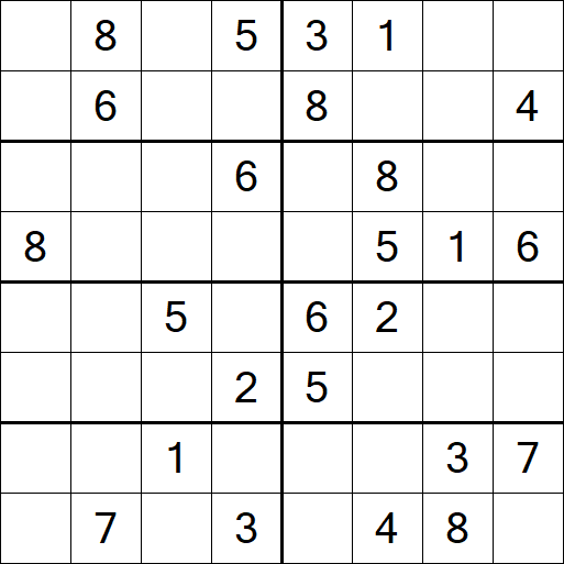 Sudoku 8x8 - Medio