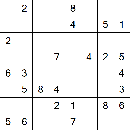 Sudoku 8x8 - Medio