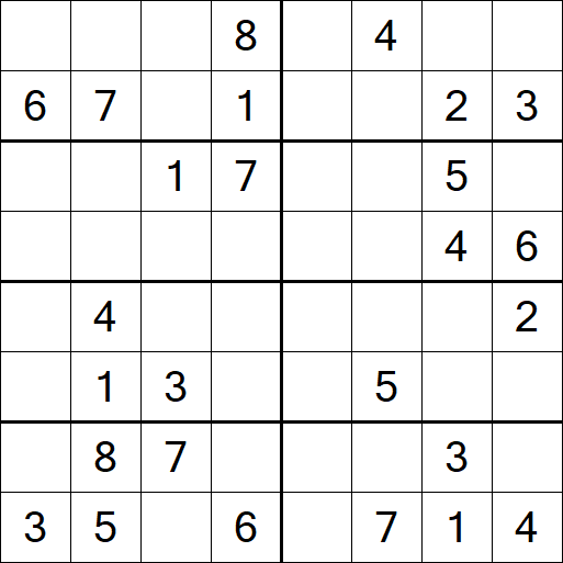 Sudoku 8x8 - Medio