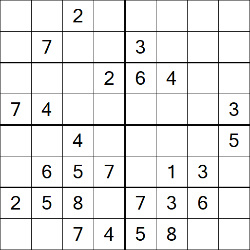 Sudoku 8x8 - Medio