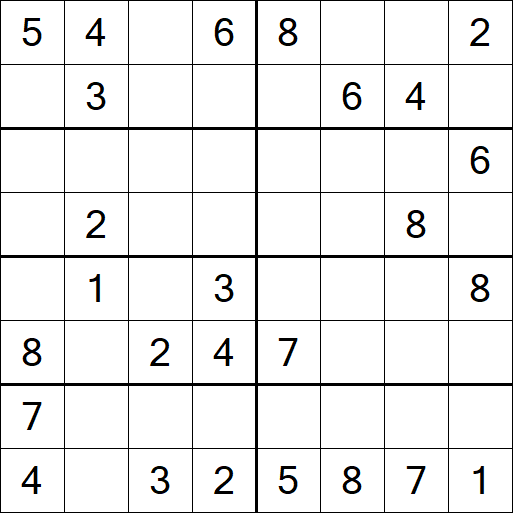 Sudoku 8x8 - Medio