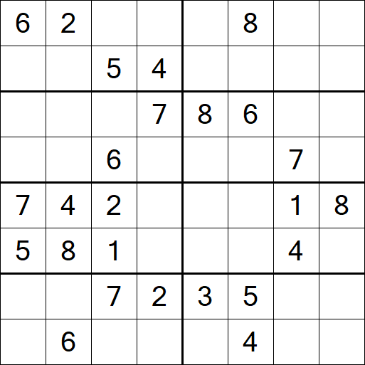 Sudoku 8x8 - Medio