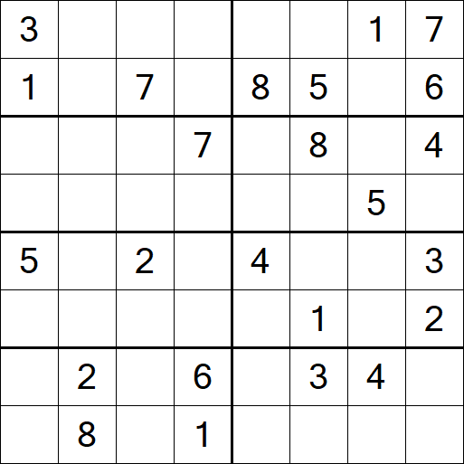 Sudoku 8x8 - Medium