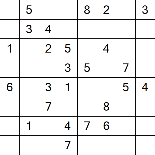 Sudoku 8x8 - Medio
