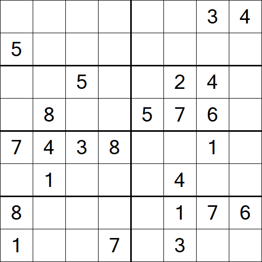 Sudoku 8x8 - Medio