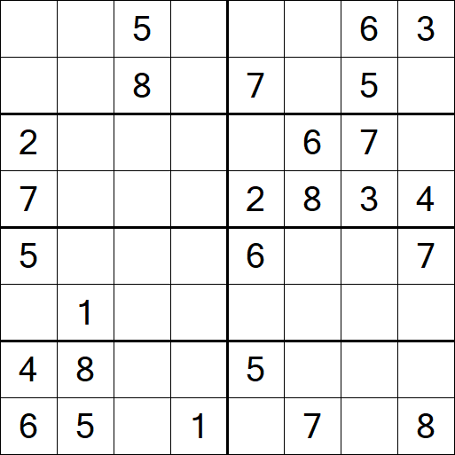 Sudoku 8x8 - Medio