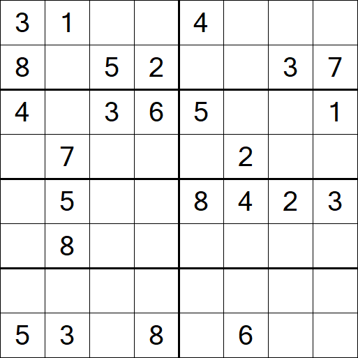 Sudoku 8x8 - Medio