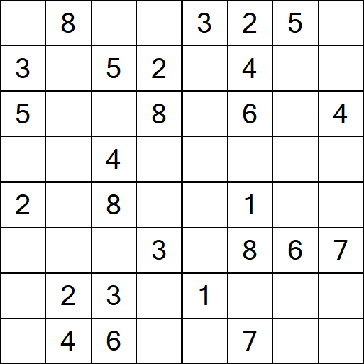 Sudoku 8x8 - Medio