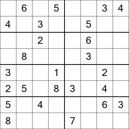 Sudoku 8x8 - Medio